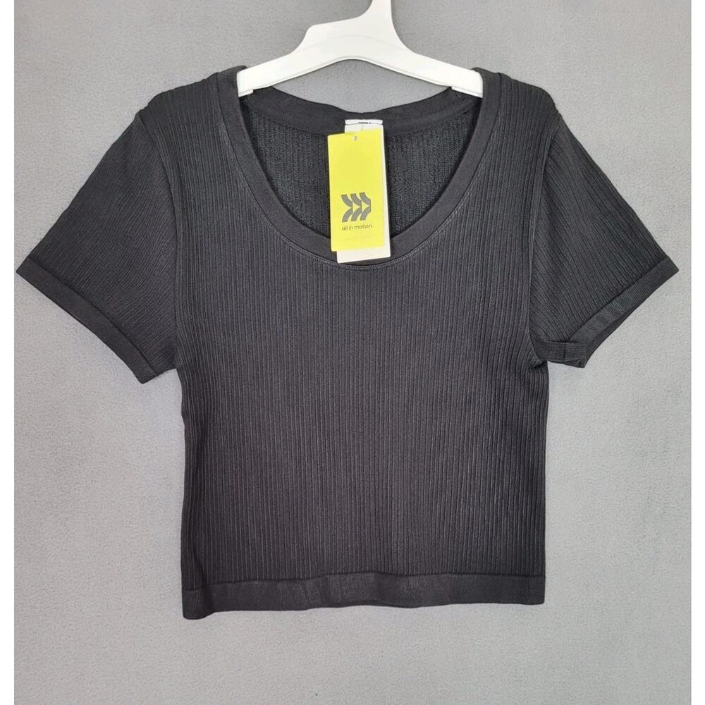 All In Motion Womens Modal Rib Baby Tee Cropped Tshirt Medium